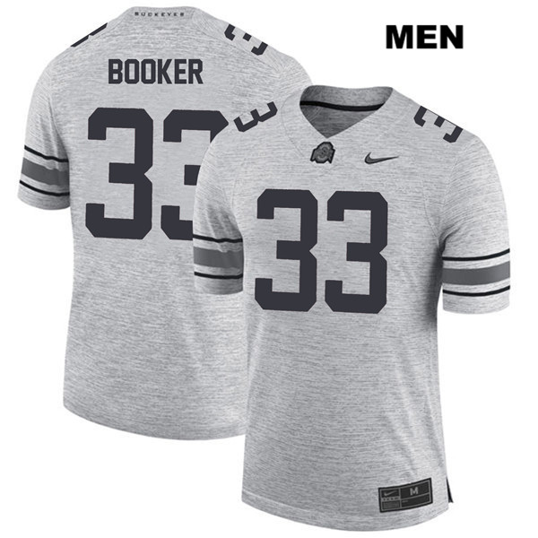 Ohio State Buckeyes Men's Dante Booker #33 Gray Authentic Nike College NCAA Stitched Football Jersey XT19Y45LV